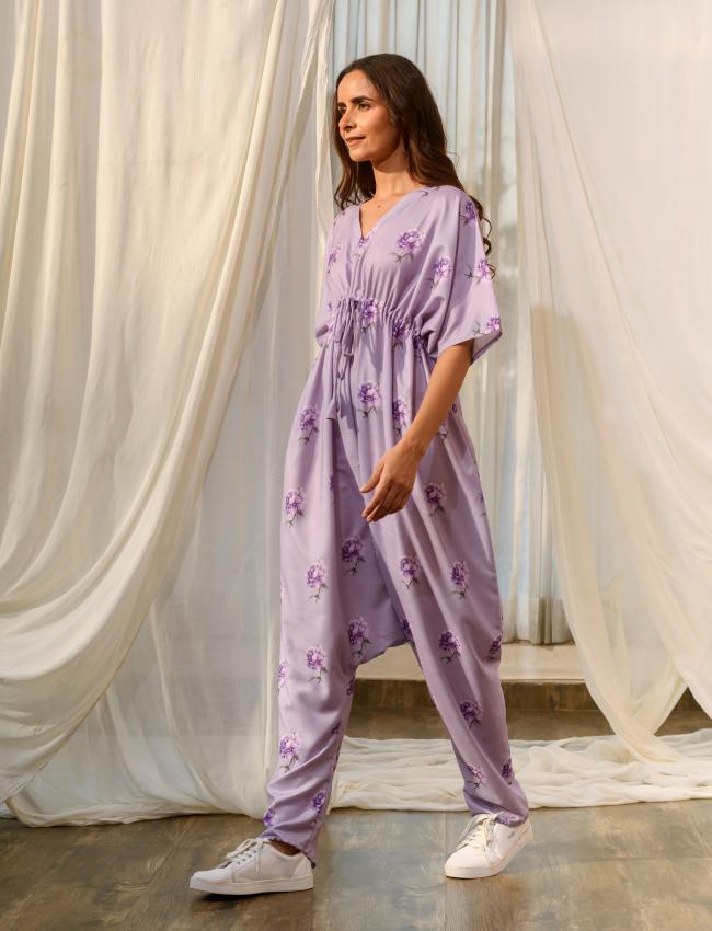 Very Peri Lilac Kimono Dhoti Jumpsuit