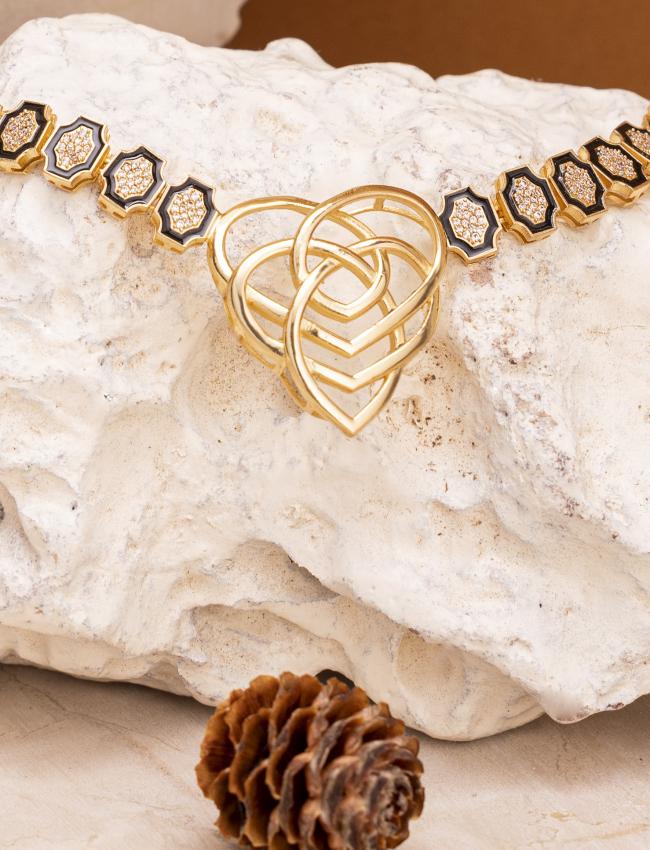 HEXAGONE NECKPIECE(GOLD PLATED)